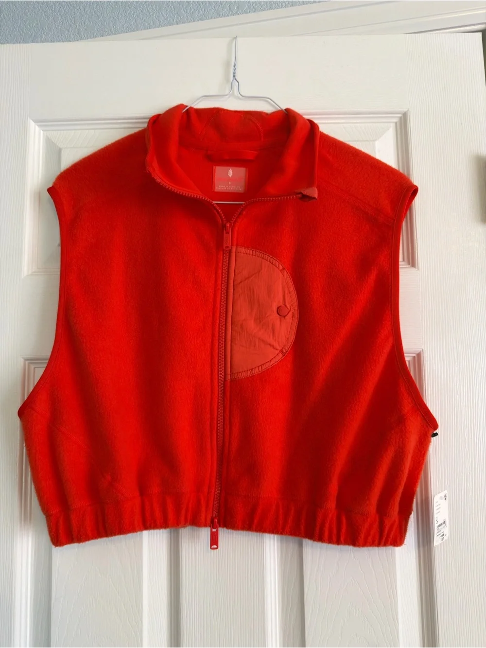 NWT Free People Red Cropped Fleece Vest